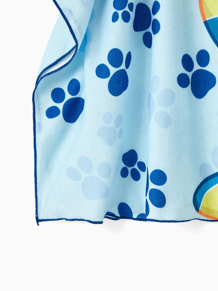 Toalla de baño con capucha azul de la Patrulla Canina para niño pequeño Chase