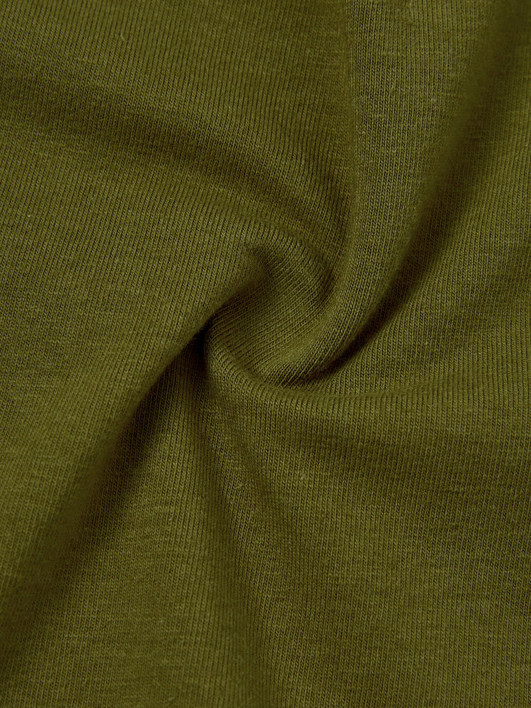 Ensemble 2 pièces pour bébé garçon, t-shirt uni à manches courtes et barboteuse à imprimé dinosaure, vert armée