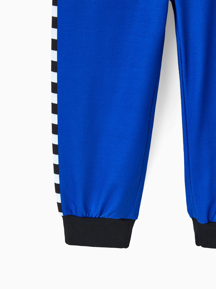 Hot Wheels Toddler Boy Colorblock Logo Print Long-sleeve Racing Jumpsuit Blue