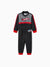 Hot Wheels Toddler Boy Colorblock Logo Print Long-sleeve Racing Jumpsuit Black