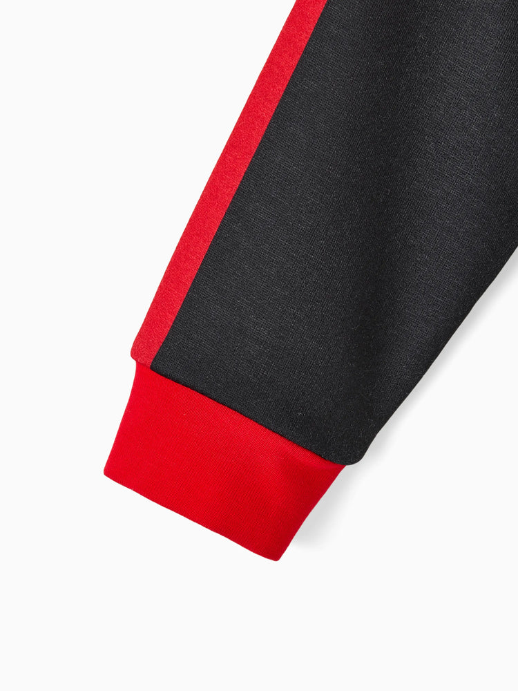 Hot Wheels Toddler Boy Colorblock Logo Print Long-sleeve Racing Jumpsuit Black