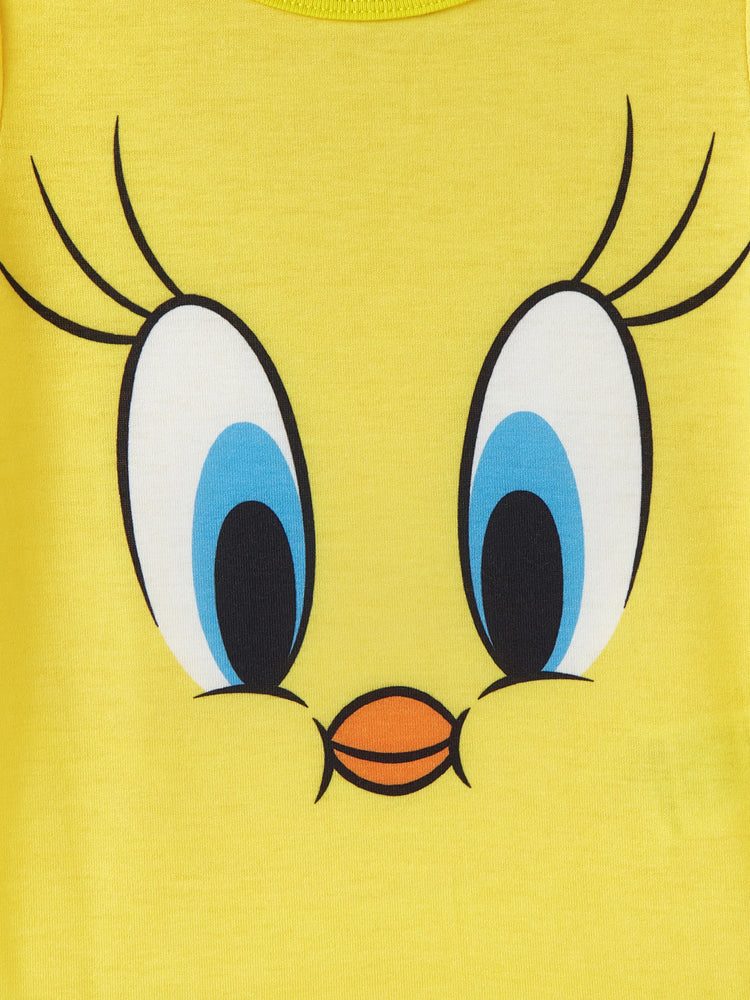 Looney Tunes Kurzarm-Naia™-Strampler mit Tierdruck für Jungen/Mädchen gelb