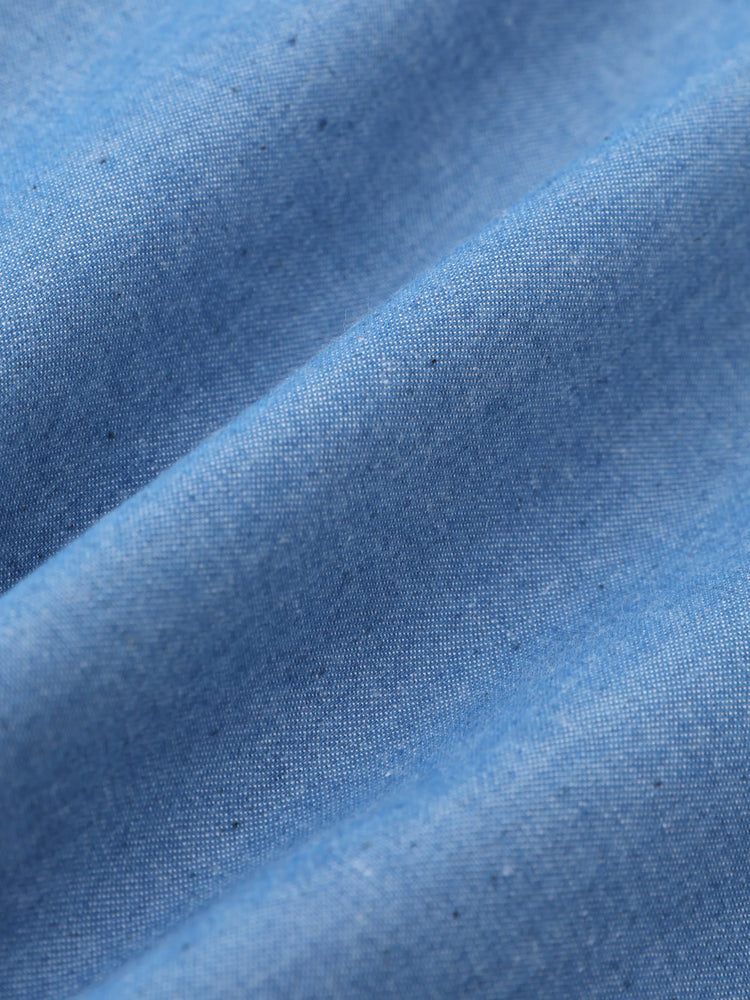 Baby Mädchen Giraffe Bowknot festes blaues Jeans-Behälterkleid Himmelblau