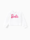 Ensemble Barbie pour petite fille, t-shirt à manches longues ou jupe en tulle, blanc, 1 pièce