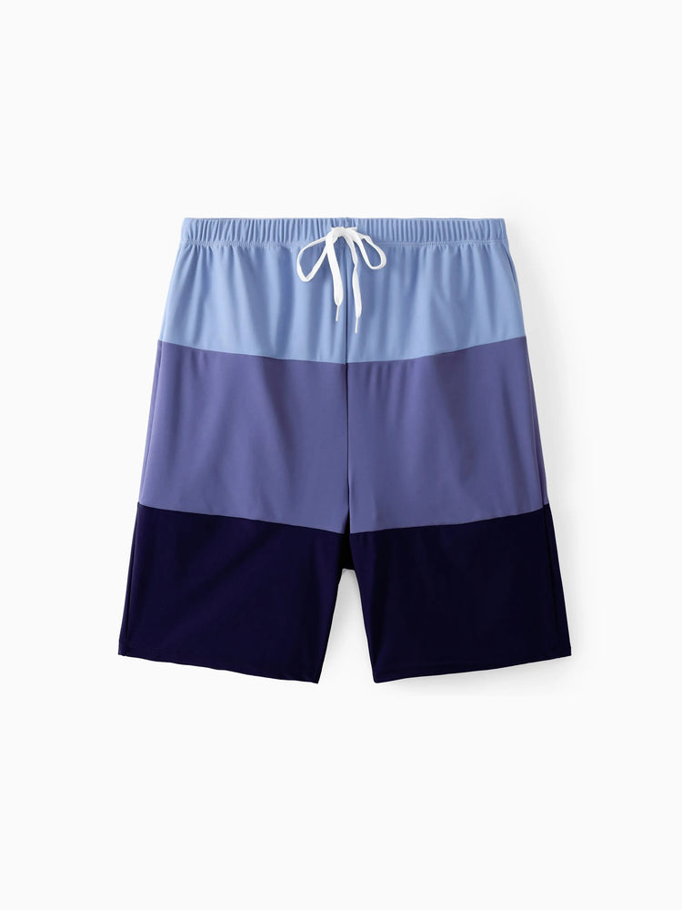 Daddy & Son Drawstring Swim Trunks  MultiColour