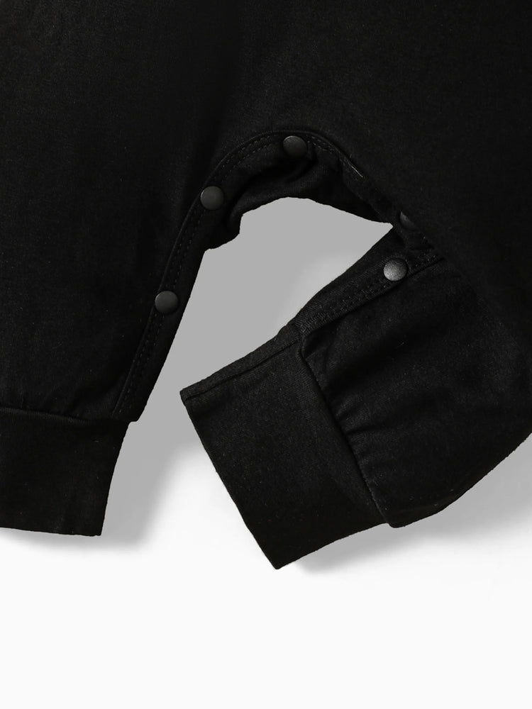 Ensemble de vêtements d'Halloween pour bébé garçon/fille, 2 pièces, 95 % coton, manches chauve-souris, combinaison avec chapeau, couleur B