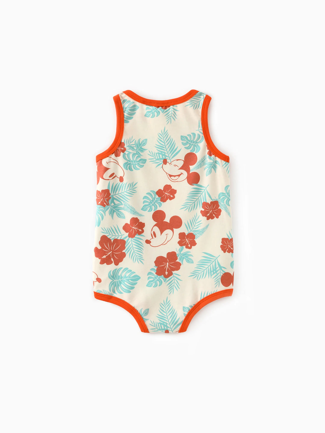 Disney Mickey and Friends Mommy and Me Family Matching Naia™ Floral Allover Print Shirt/Sleeveless Hollow-out Dress/Romper Multi-color