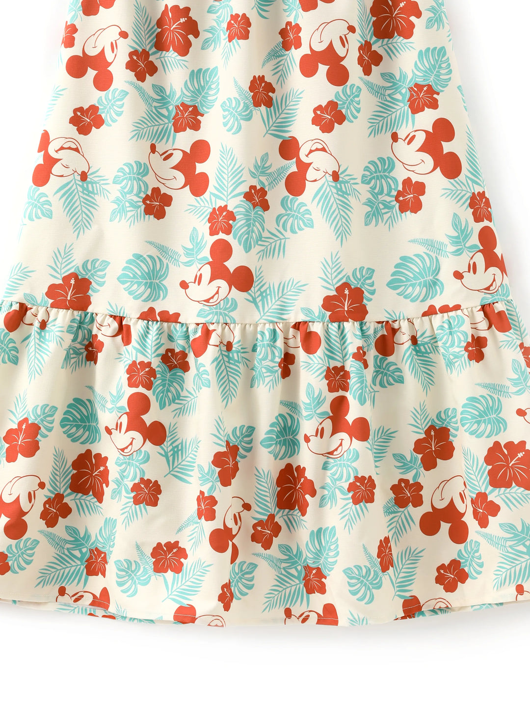 Disney Mickey and Friends Family Matching Naia™ Floral Allover Print Shirt/Sleeveless Hollow-out Dress/Romper Multi-color