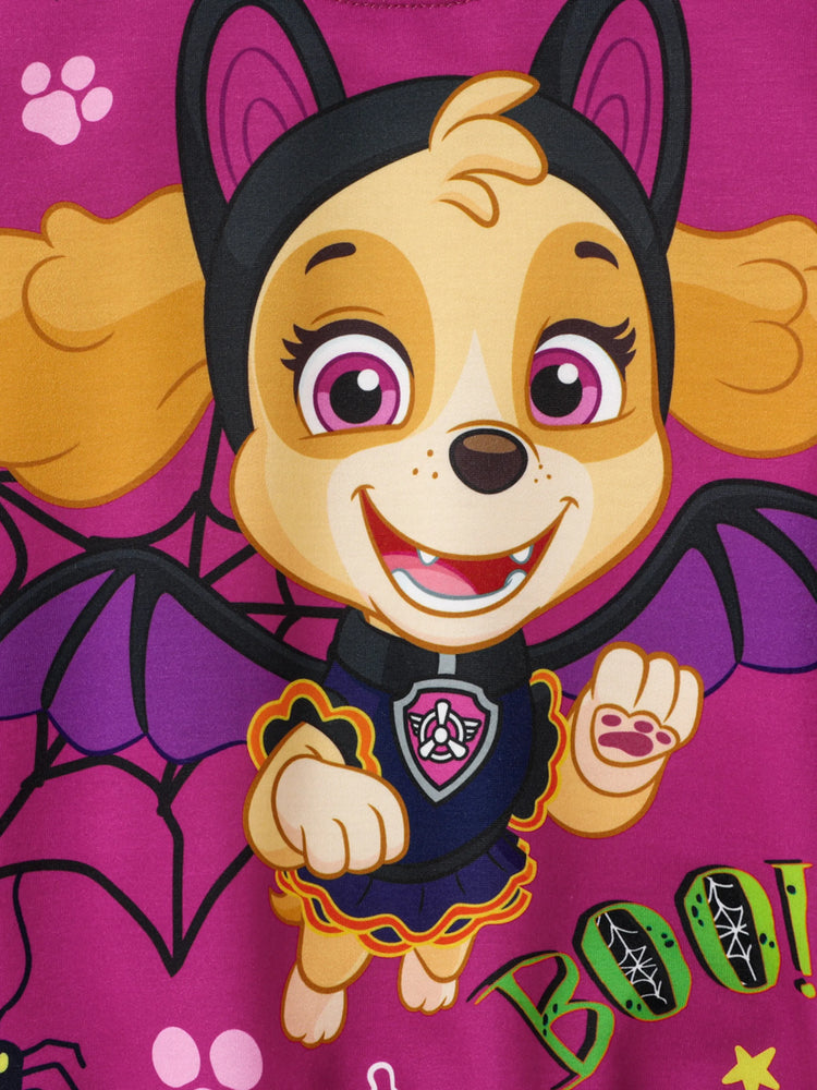 Sweat-shirt à manches longues pour petite fille Skye de la Pat' Patrouille d'Halloween, violet