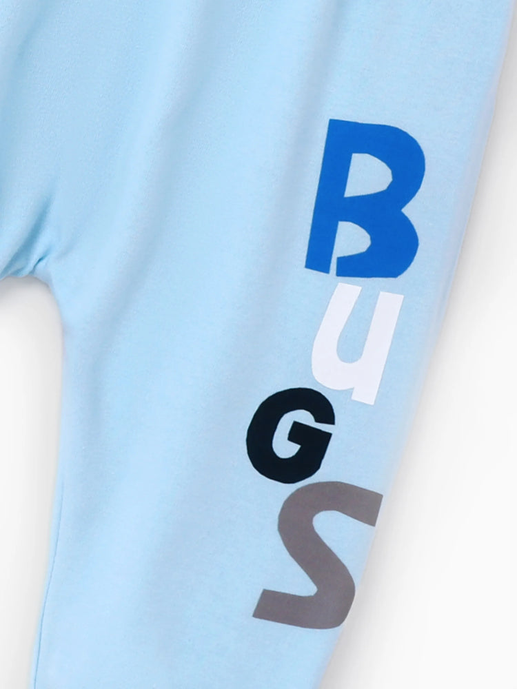 Looney Tunes Baby Boy/Girl Character Print Long-sleeve Bodysuit and Pant Sets Light Blue