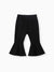 Baby Girl Solid Basic Ribbed Pants Black