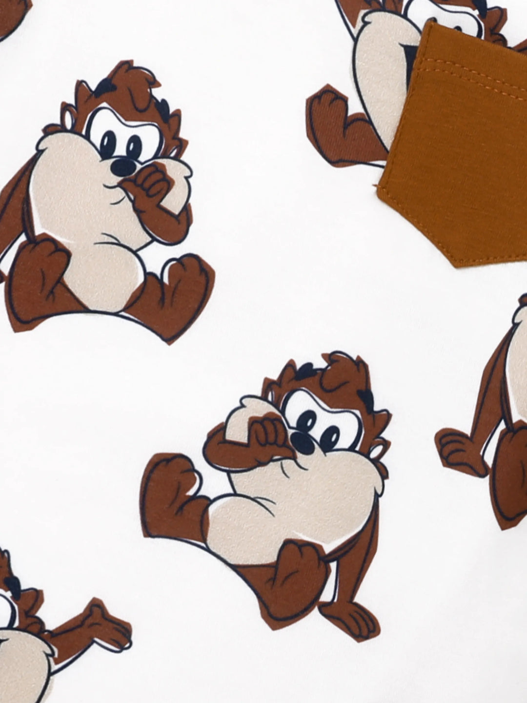 Looney Tunes Baby Boy/Girl Character Print Langärmelige Bodysuit- und Hosen-Sets braun