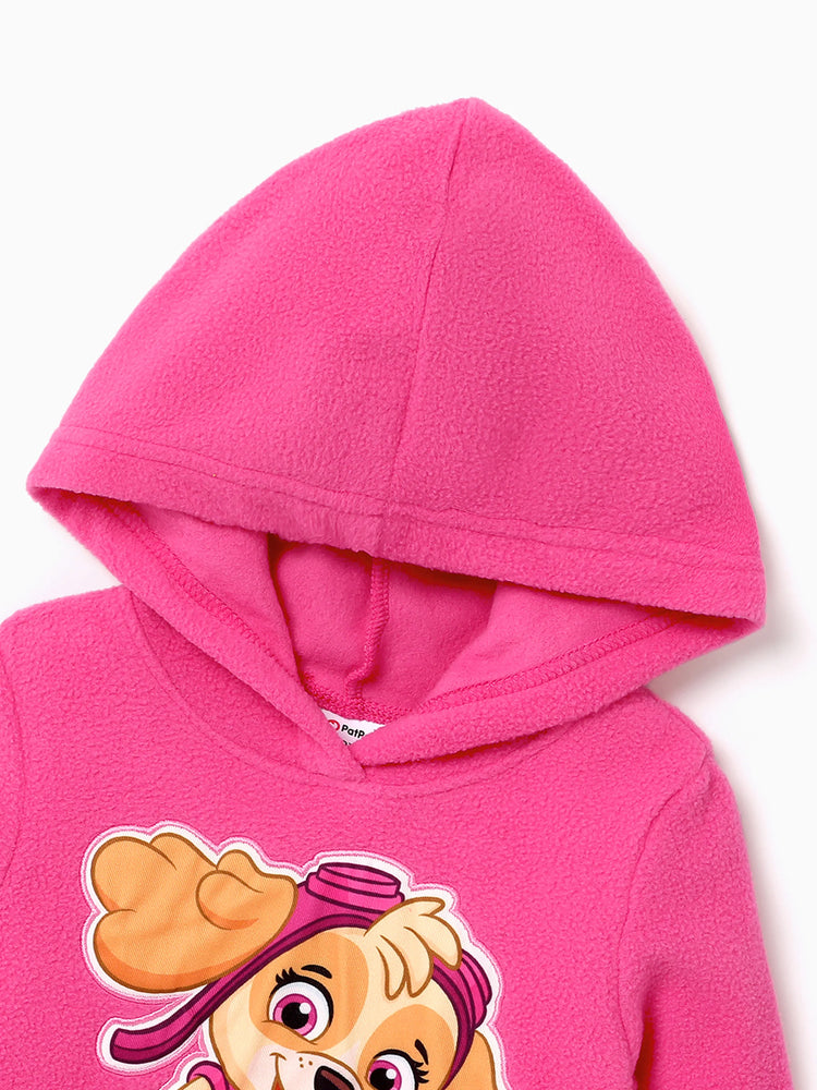 Sudadera con capucha polar Skye de la Patrulla Canina para niña pequeña, color rosa