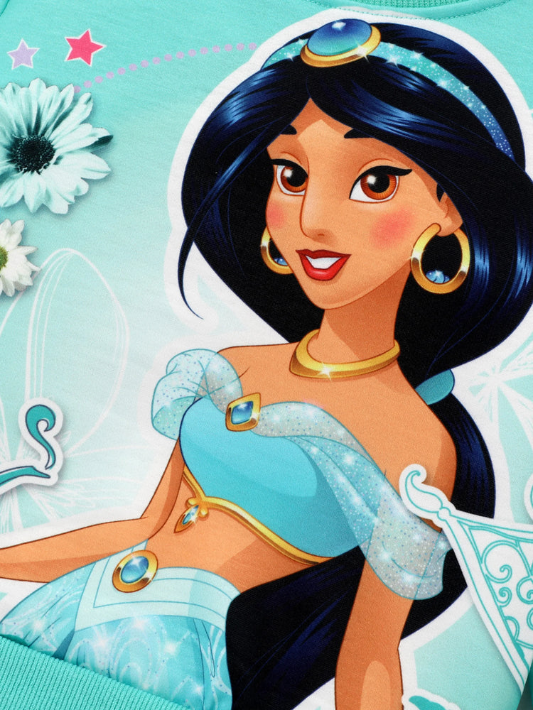 Disney Prinzessin Kleinkind Mädchen Charakter Print Langärmeliges Sweatshirt  grün