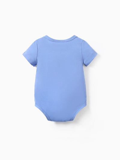 Harry Potter 1pc Baby Boy College Badge Pattern Romper Royal Blue