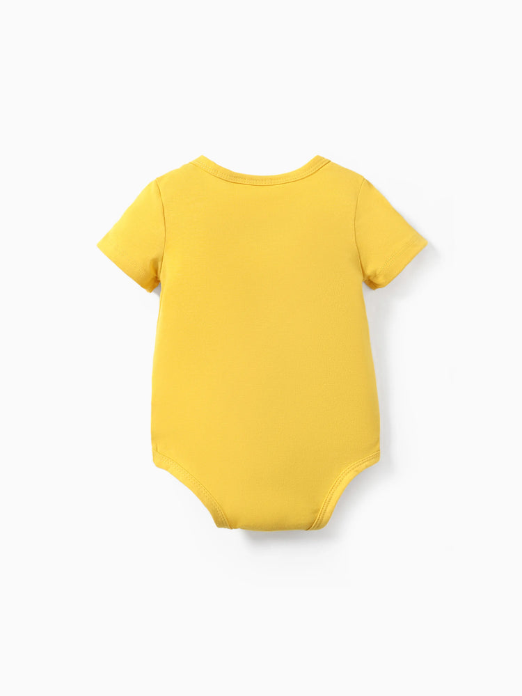 Grenouillère 1 pièce Harry Potter pour bébé garçon/fille, motif badge universitaire, jaune