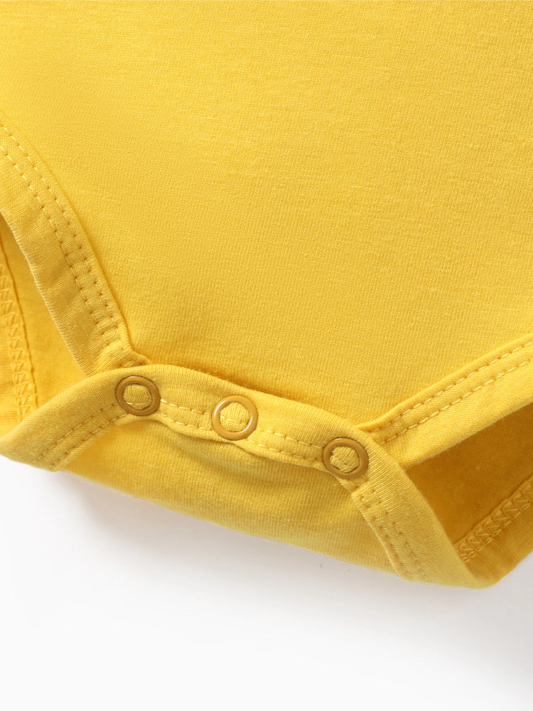 Grenouillère 1 pièce Harry Potter pour bébé garçon/fille, motif badge universitaire, jaune