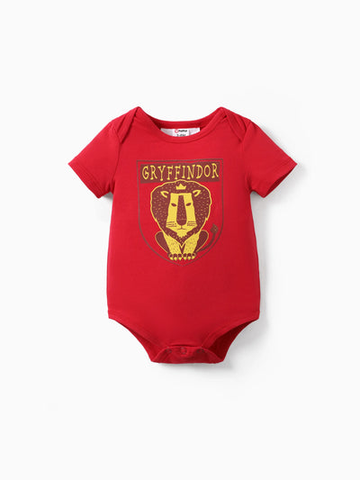 Harry Potter 1pc Baby Boy/girl College Badge Pattern Romper Red