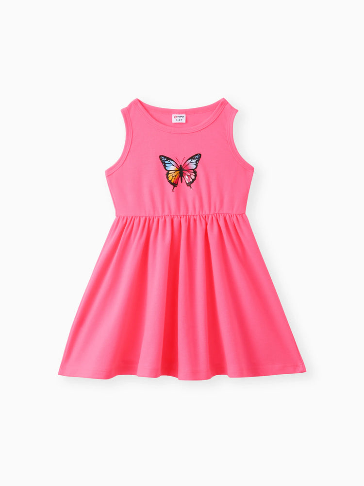 Toddler Girl Butterfly Print Tank Dress Roseo