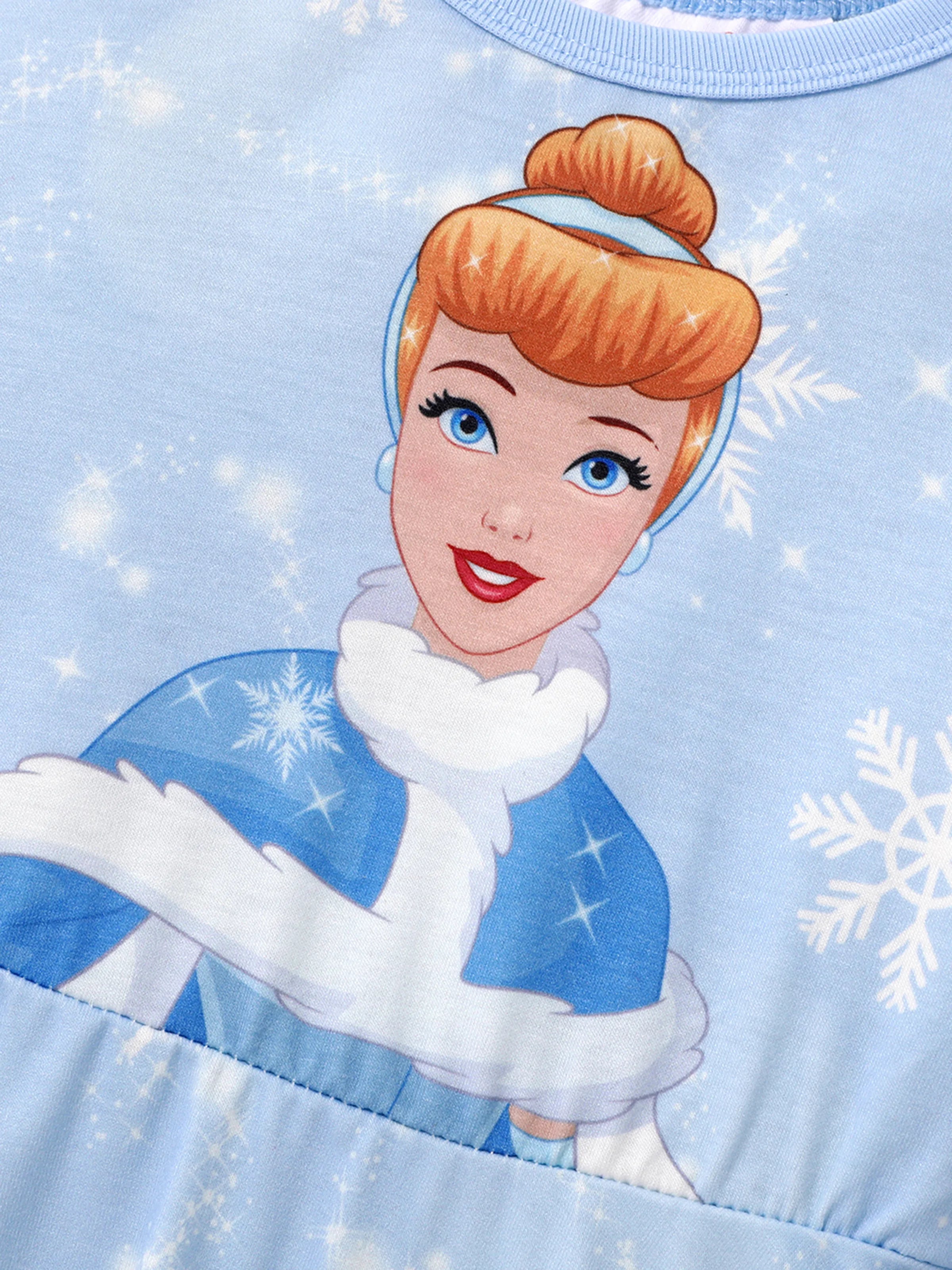 Disney Princess Toddler Girl Naia Cinderella Print Dress and Hooded Allover Snowflake Print Cloak Set Blue, Blue / 3-4 Years Disney Princess Toddler Girl Naia Cinderella Print Dress and Hooded Allover Snowflake Print Cloak Set Blue, Blue / 3-4 Years