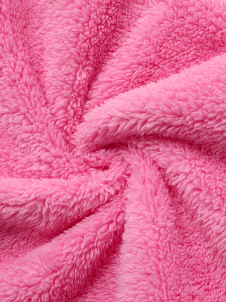 Barboteuse à capuche Disney Mickey et ses amis pour bébé fille, motif Minnie en fourrure, oreilles 3D, rose