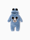 Combinaison à capuche Disney Mickey et ses amis avec motif Mickey en fourrure 3D et oreilles bleues
