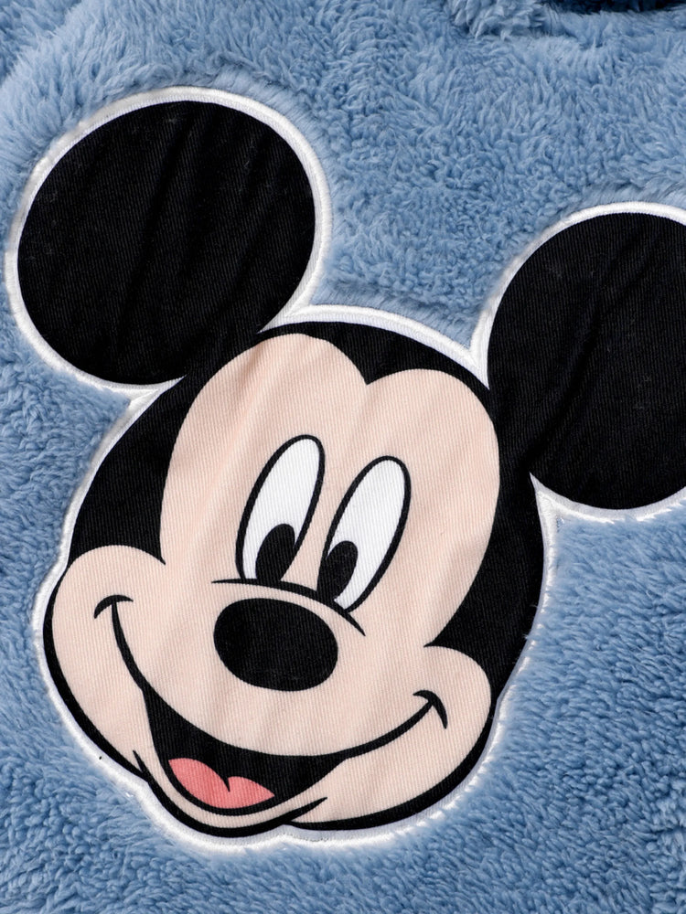 Combinaison à capuche Disney Mickey et ses amis avec motif Mickey en fourrure 3D et oreilles bleues