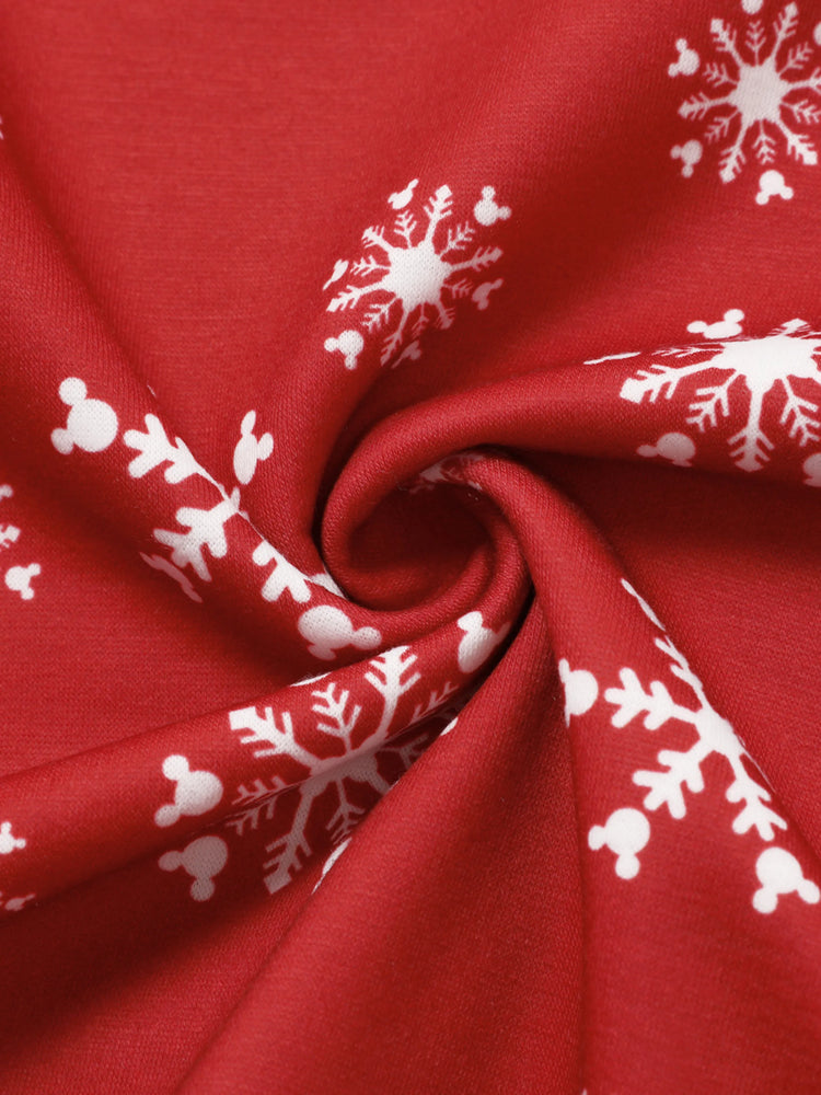 Sweat-shirt imprimé personnage de Noël Disney Mickey et ses amis pour petite fille, rouge