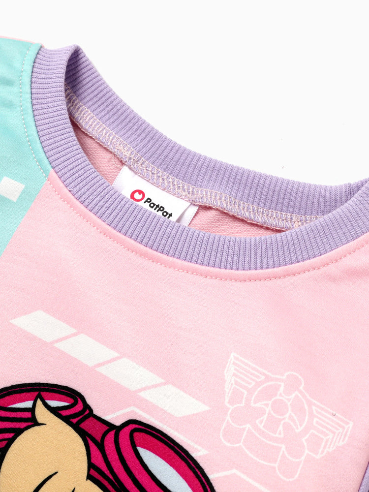 PAW Patrol Toddler Girl Chase/Skye Contrasting Color Stitching Top and Pants Suit Pink