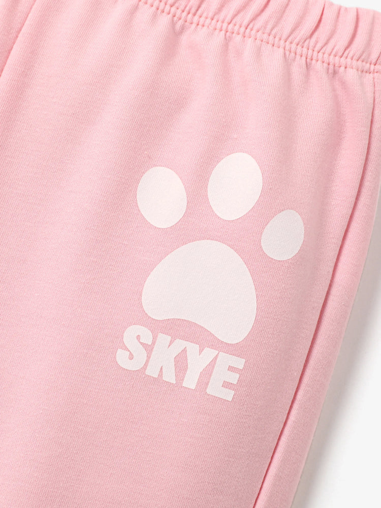 PAW Patrol Toddler Girl Chase/Skye Contrasting Color Stitching Top and Pants Suit Pink