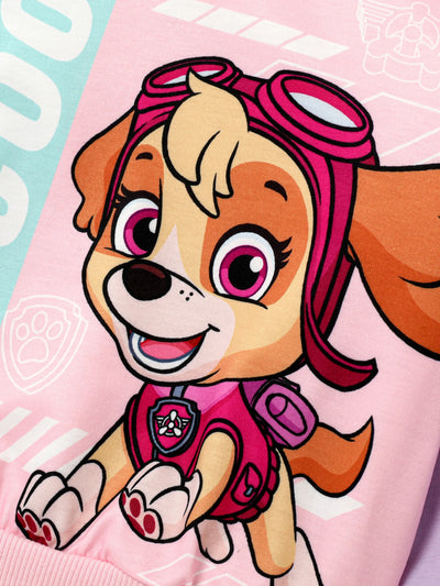 PAW Patrol Toddler Girl Chase/Skye Contrasting Color Stitching Top and Pants Suit Pink