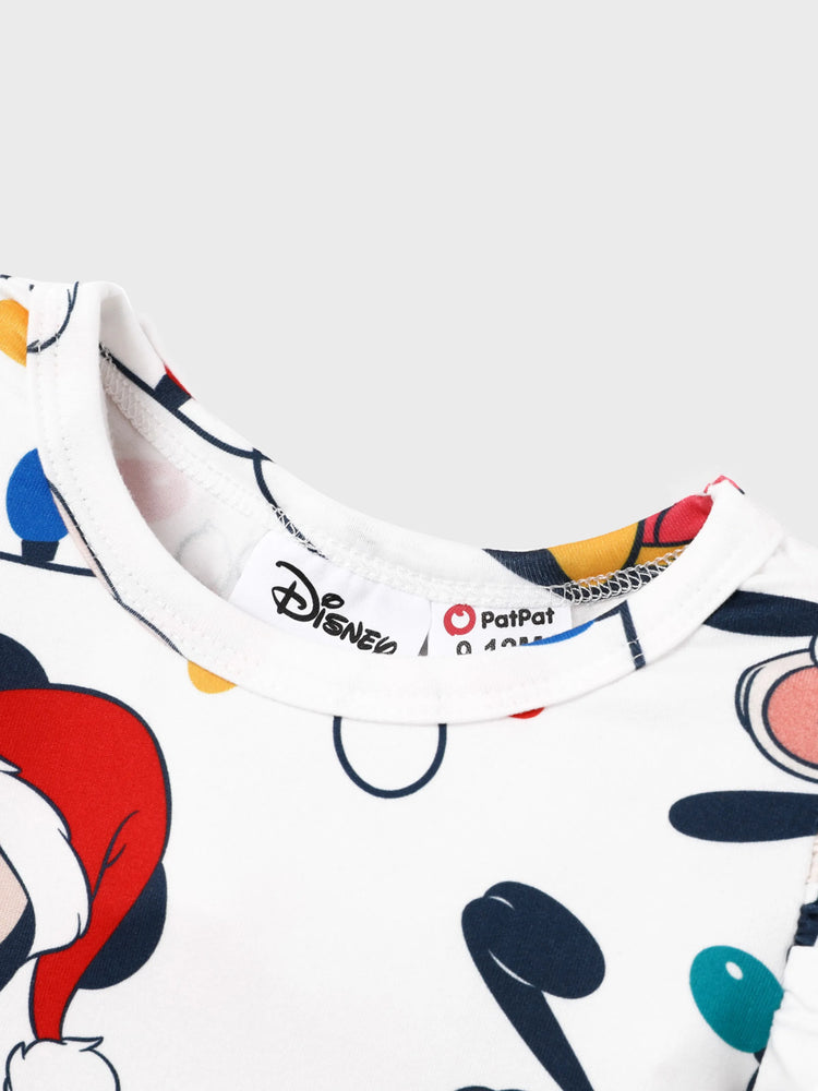 Robe de Noël Mickey/Minnie/Pluto pour petite fille Disney Mickey et ses amis, motif nœud papillon, rouge