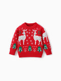 Kid Boy/Girl Childlike Christmas Sweater Red