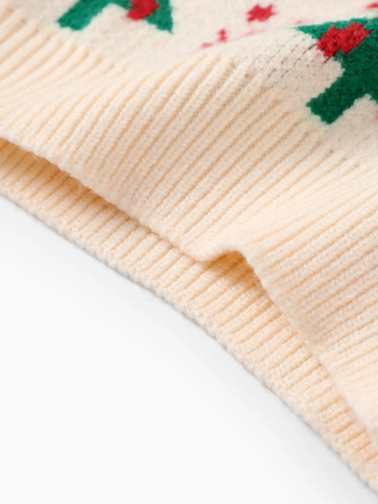 Baby/Toddler Boy/Girl Childlike Christmas Sweater Apricot