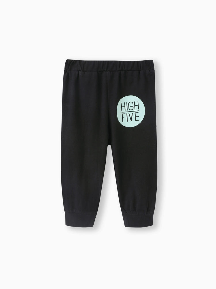 Ensemble 2 pièces pour bébé garçon/fille, 95 % coton, sweat-shirt à manches longues et pantalon imprimé lettres, vert menthe