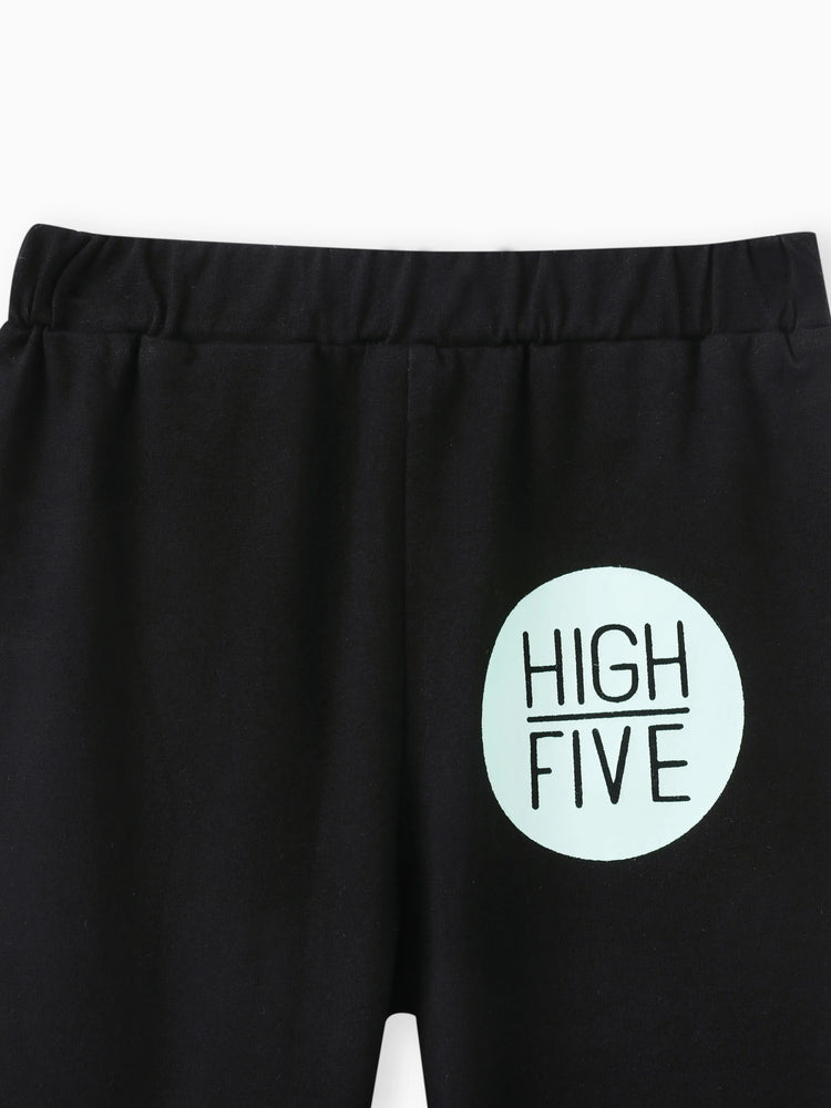 Ensemble 2 pièces pour bébé garçon/fille, 95 % coton, sweat-shirt à manches longues et pantalon imprimé lettres, vert menthe