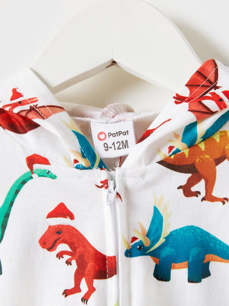 Christmas Family Matching Pajamas with 3D Design Onesie PJS with Christmas Socks Multi-color