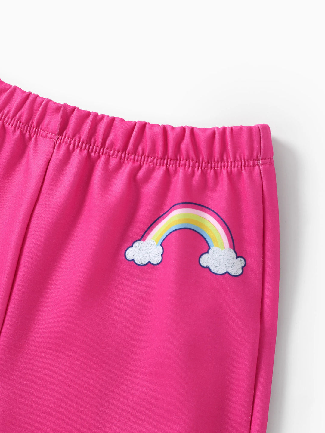 PAW Patrol Kleinkind Mädchen/Jungen 2 Stück Charakter Regenbogen Print T-Shirt mit Shorts Sportliches Set rosa