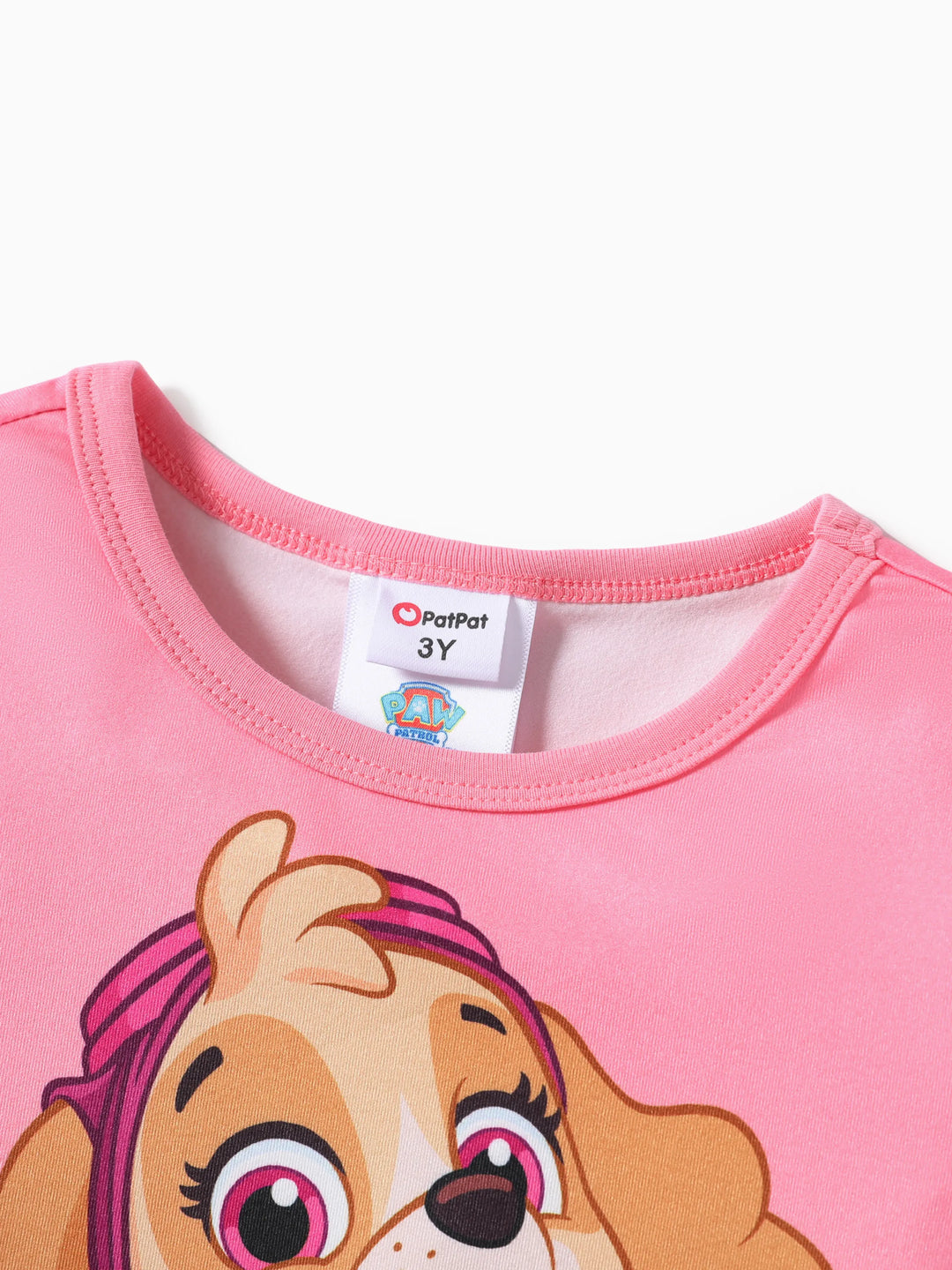 PAW Patrol Kleinkind Mädchen/Jungen 2 Stück Charakter Regenbogen Print T-Shirt mit Shorts Sportliches Set rosa