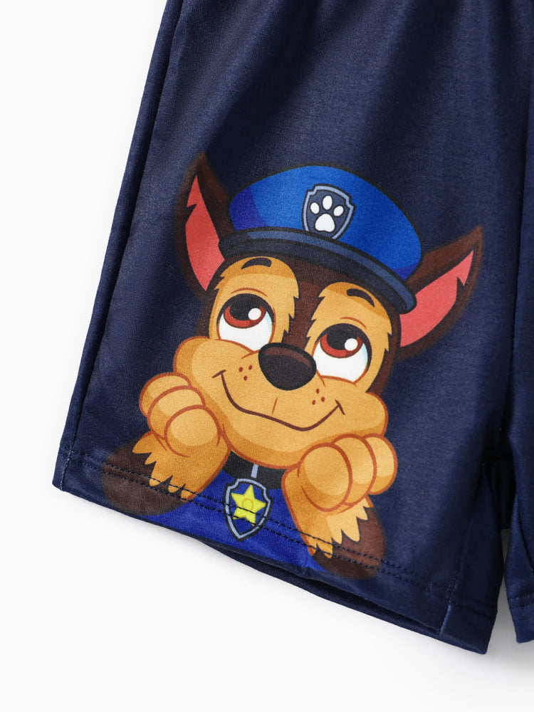 PAW Patrol Toddler Boy Chase 2pcs Rainbow Print T-shirt with Shorts Sporty Set Blue