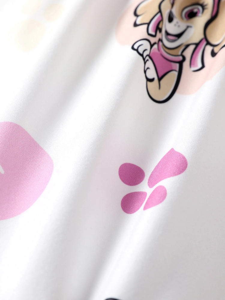 Paw Patrol Outfits - Toddler Girl Skye Pink Dress with Heart and Character Print Pink