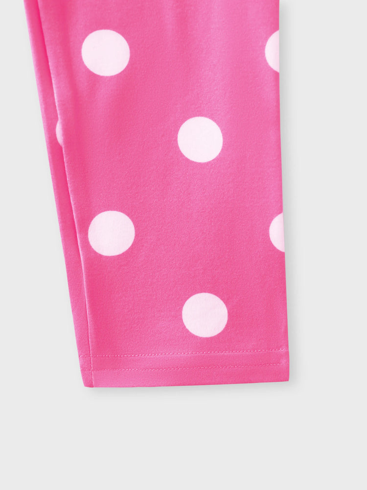 Ensemble 2 pièces pour petite fille, imprimé floral, nœud papillon, volants, haut-bas, sans manches, t-shirt et pantalon à pois, rose