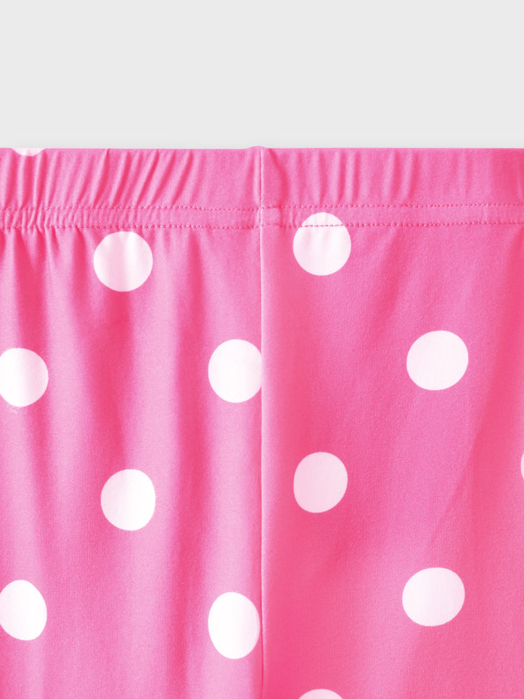 Ensemble 2 pièces pour petite fille, imprimé floral, nœud papillon, volants, haut-bas, sans manches, t-shirt et pantalon à pois, rose