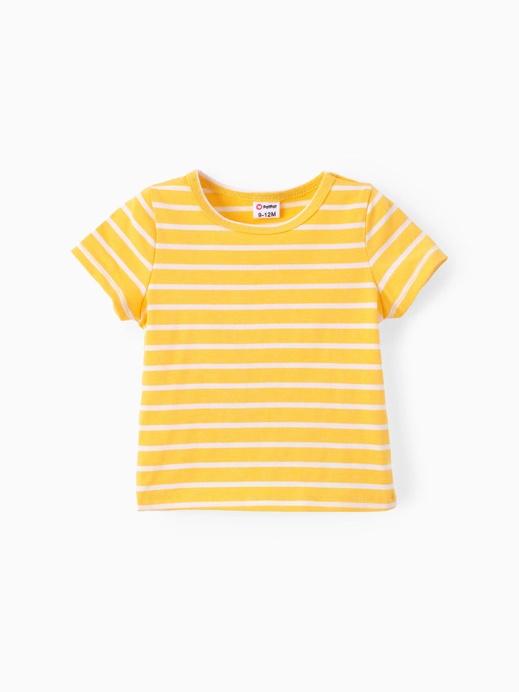 Baby Boy 2pcs Stripe Pattern Tee and Lion Print Overalls Shorts Set Tibetanblue