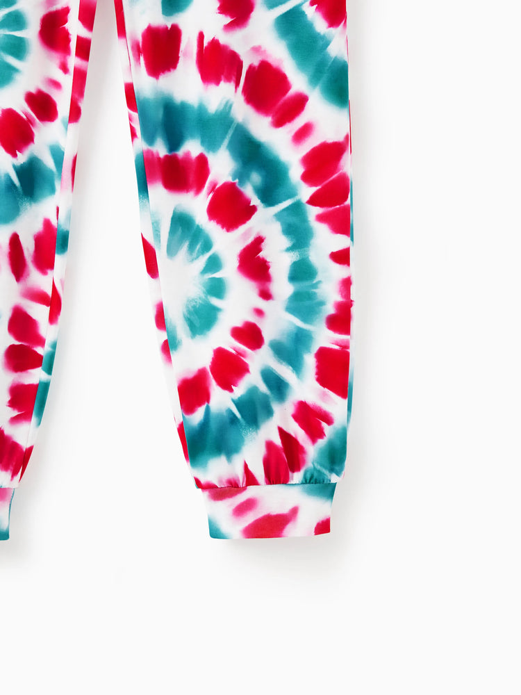 Christmas Snowman Print Family Matching Colorful Pajamas Sets with Christmas Socks Multi-color