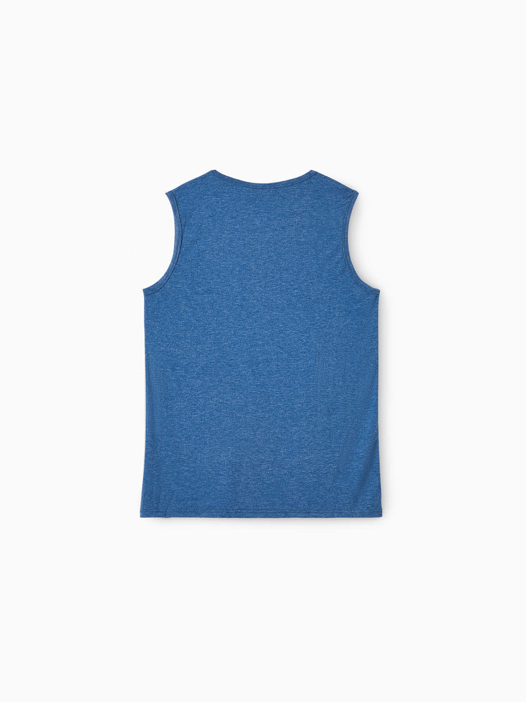 Ensembles familiaux assortis : débardeur bleu ou robe fluide trapèze avec poches