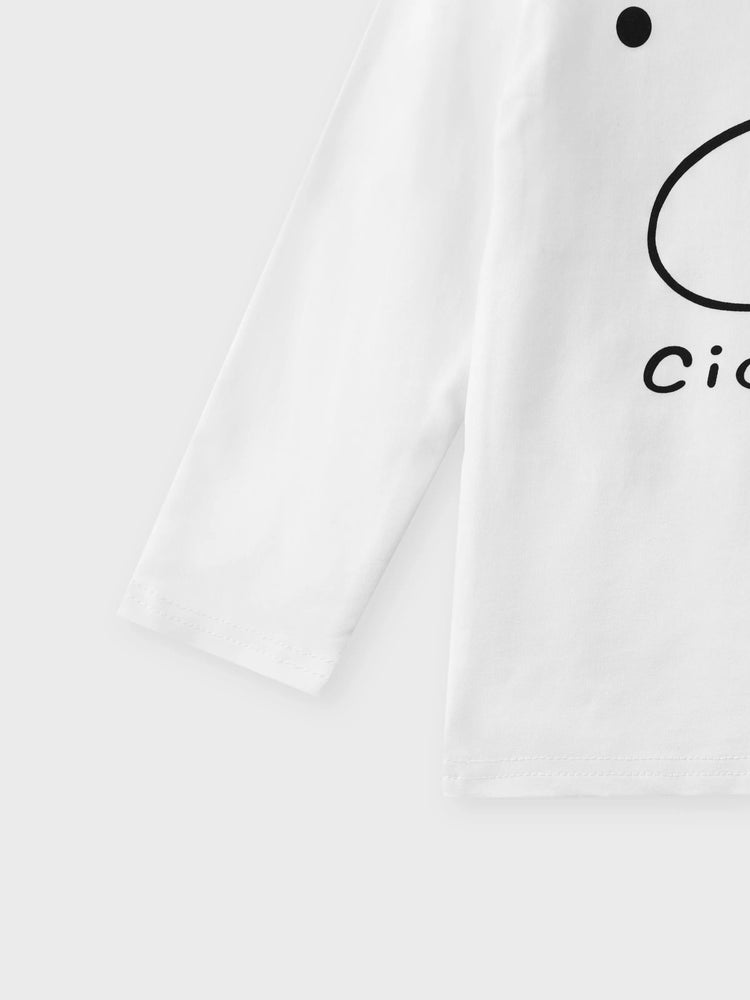 3-teilige Kind Junger Brief Bärendruck weißer Langarm-T-Shirt, Bomberjacke und elastische Hose Set khaki