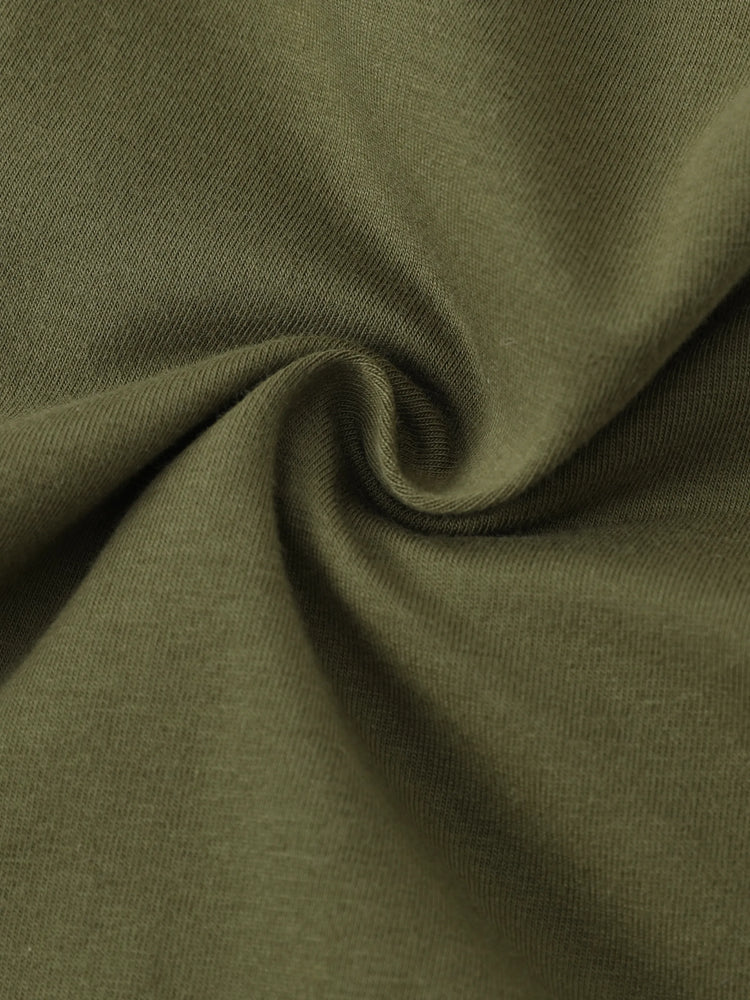 Ensemble 2 pièces pour tout-petit garçon, haut à manches courtes en coton avec poches plaquées et short cargo, vert armée