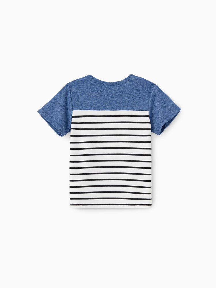 Daddy and Me Family Matching Soft Casual Outfit with Below Knee Dresses, Front Buttons, Belted Design Blue