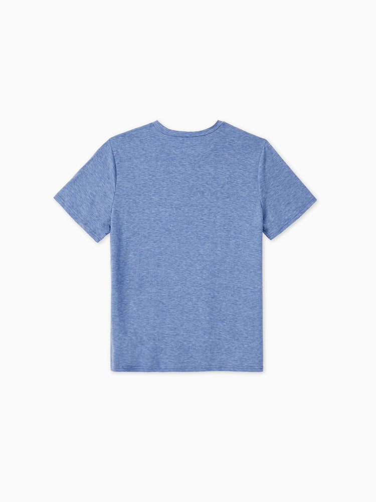 Family Matching Outfit: Floral Smocking Casual Suit BLUEWHITE